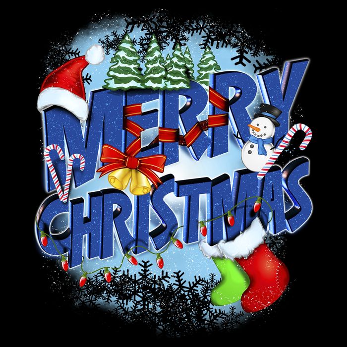 Merry Christmas Funy Holiday Logo Cooling Performance Crew T-Shirt
