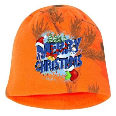 Merry Christmas Funy Holiday Logo Kati - Camo Knit Beanie