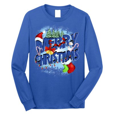 Merry Christmas Funy Holiday Logo Long Sleeve Shirt