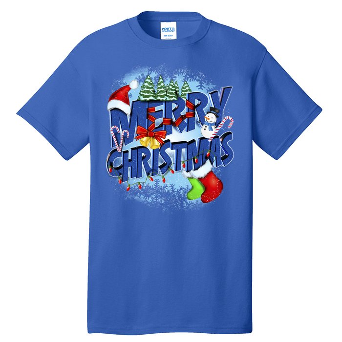 Merry Christmas Funy Holiday Logo Tall T-Shirt