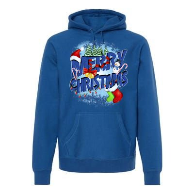 Merry Christmas Funy Holiday Logo Premium Hoodie