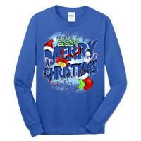 Merry Christmas Funy Holiday Logo Tall Long Sleeve T-Shirt