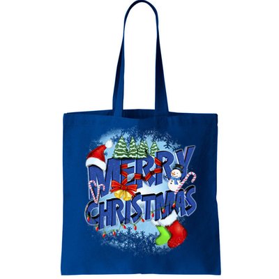 Merry Christmas Funy Holiday Logo Tote Bag