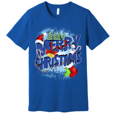 Merry Christmas Funy Holiday Logo Premium T-Shirt