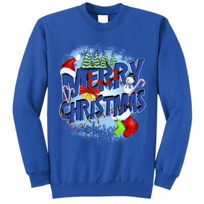 Merry Christmas Funy Holiday Logo Tall Sweatshirt