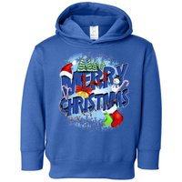 Merry Christmas Funy Holiday Logo Toddler Hoodie