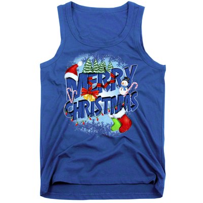 Merry Christmas Funy Holiday Logo Tank Top