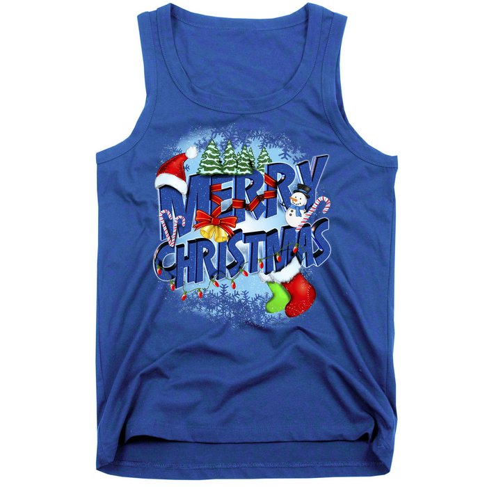 Merry Christmas Funy Holiday Logo Tank Top