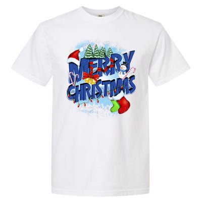 Merry Christmas Funy Holiday Logo Garment-Dyed Heavyweight T-Shirt