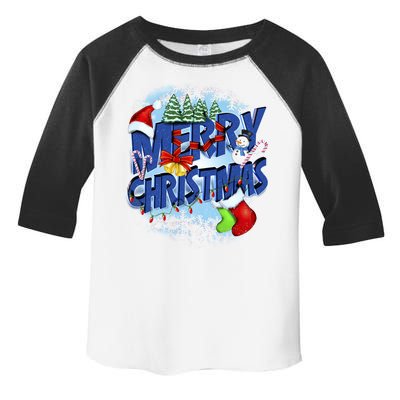 Merry Christmas Funy Holiday Logo Toddler Fine Jersey T-Shirt