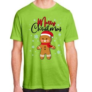 Merry Christmas Gingerbread Adult ChromaSoft Performance T-Shirt