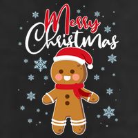 Merry Christmas Gingerbread 7 Panel Mesh Trucker Snapback Hat