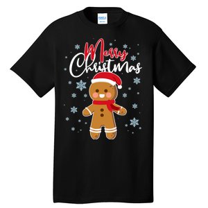 Merry Christmas Gingerbread Tall T-Shirt