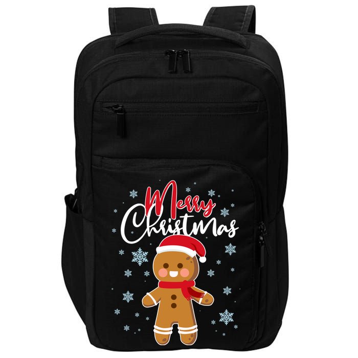 Merry Christmas Gingerbread Impact Tech Backpack