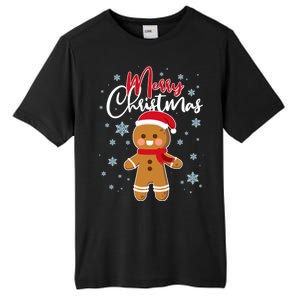 Merry Christmas Gingerbread Tall Fusion ChromaSoft Performance T-Shirt