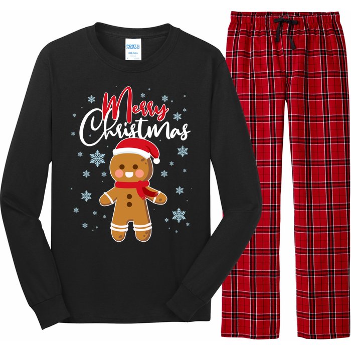 Merry Christmas Gingerbread Long Sleeve Pajama Set