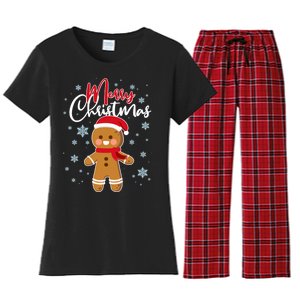 Merry Christmas Gingerbread Women's Flannel Pajama Set