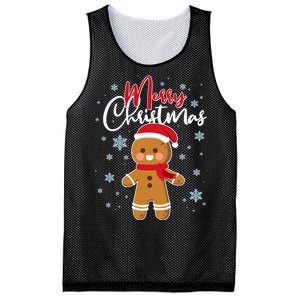 Merry Christmas Gingerbread Mesh Reversible Basketball Jersey Tank