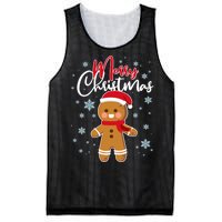 Merry Christmas Gingerbread Mesh Reversible Basketball Jersey Tank