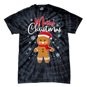 Merry Christmas Gingerbread Tie-Dye T-Shirt