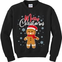 Merry Christmas Gingerbread Kids Sweatshirt
