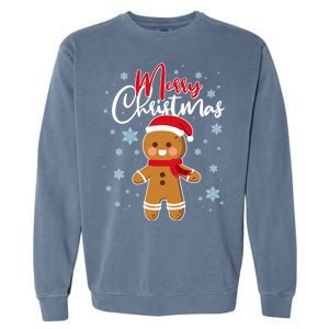 Merry Christmas Gingerbread Garment-Dyed Sweatshirt