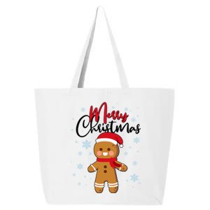 Merry Christmas Gingerbread 25L Jumbo Tote