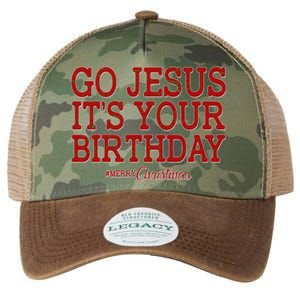 Merry Christmas Go Jesus It's Your Birthday Legacy Tie Dye Trucker Hat