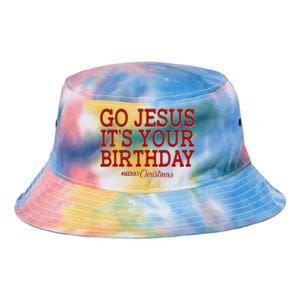 Merry Christmas Go Jesus It's Your Birthday Tie Dye Newport Bucket Hat