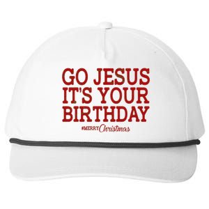 Merry Christmas Go Jesus It's Your Birthday Snapback Five-Panel Rope Hat