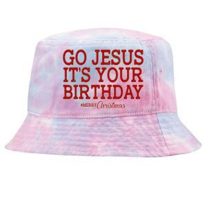 Merry Christmas Go Jesus It's Your Birthday Tie-Dyed Bucket Hat