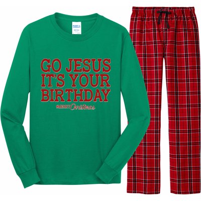 Merry Christmas Go Jesus It's Your Birthday Long Sleeve Pajama Set