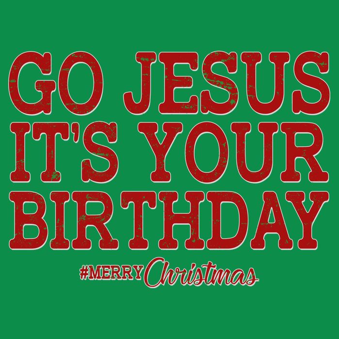 Merry Christmas Go Jesus It's Your Birthday Kids T-Shirt