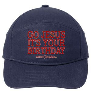 Merry Christmas Go Jesus It's Your Birthday 7-Panel Snapback Hat