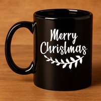 Merry Christmas Happy Holidays 11oz C Handle Ceramic Mug