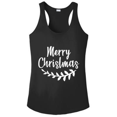 Merry Christmas Happy Holidays Ladies PosiCharge Competitor Racerback Tank