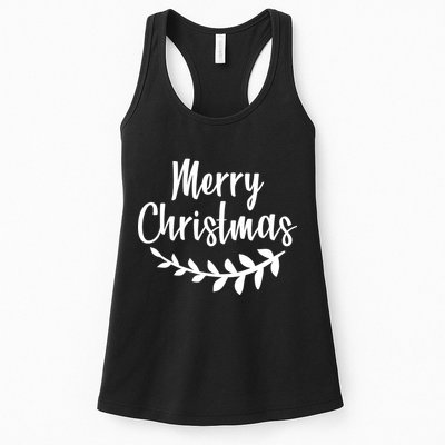 Merry Christmas Happy Holidays Womens Tank Top