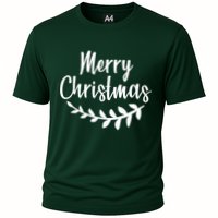 Merry Christmas Happy Holidays Cooling Performance Crew T-Shirt