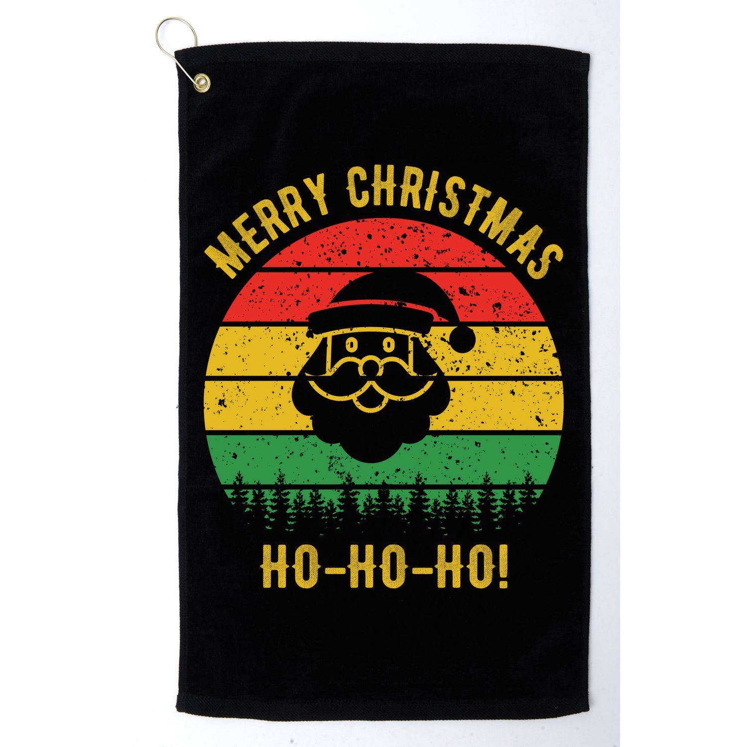 Merry Christmas Ho-Ho-Ho Vintage Santa Golf Towel