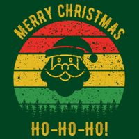 Merry Christmas Ho-Ho-Ho Vintage Santa Womens T-Shirt