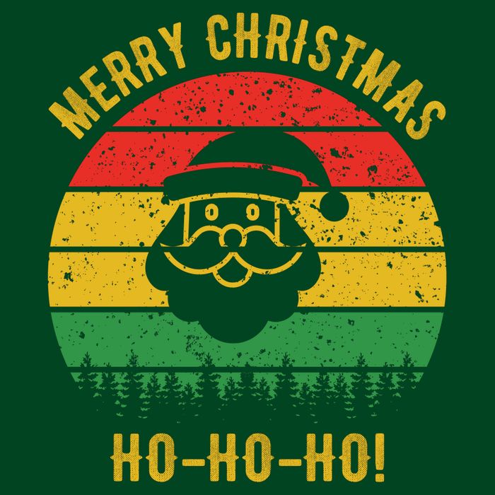 Merry Christmas Ho-Ho-Ho Vintage Santa Womens T-Shirt