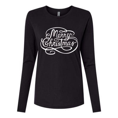 Merry Christmas Holiday Womens Cotton Relaxed Long Sleeve T-Shirt