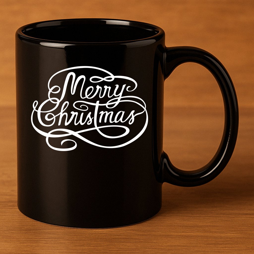 Merry Christmas Holiday 11oz C Handle Ceramic Mug