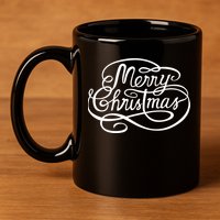 Merry Christmas Holiday 11oz C Handle Ceramic Mug