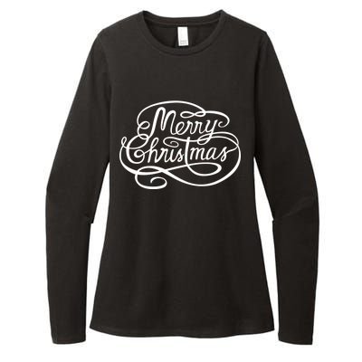 Merry Christmas Holiday Womens CVC Long Sleeve Shirt