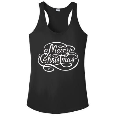 Merry Christmas Holiday Ladies PosiCharge Competitor Racerback Tank