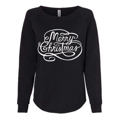 Merry Christmas Holiday Womens California Wash Sweatshirt