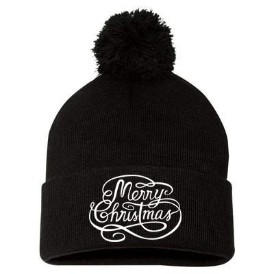Merry Christmas Holiday Pom Pom 12in Knit Beanie