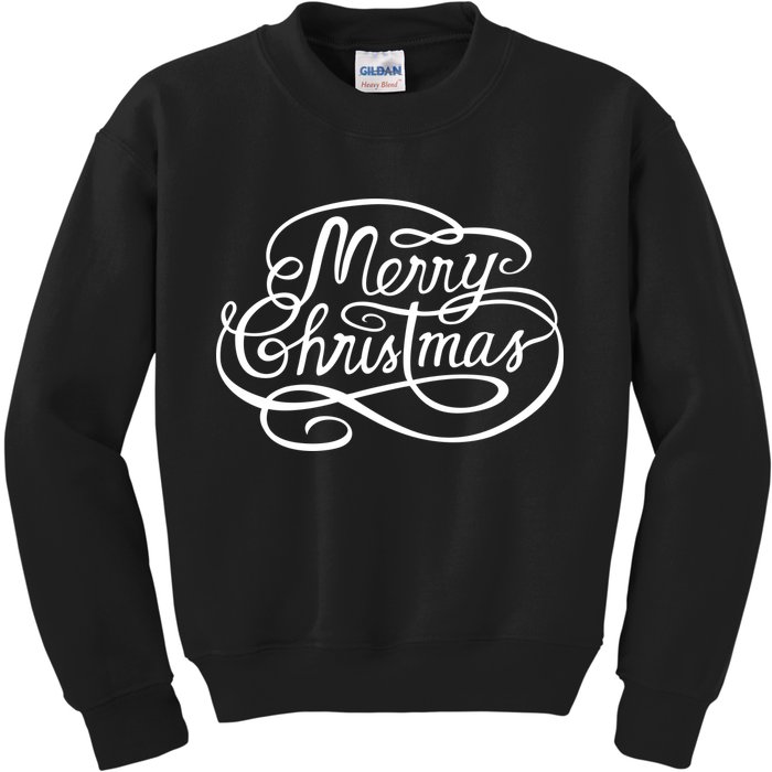 Merry Christmas Holiday Kids Sweatshirt