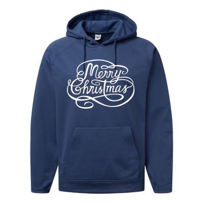 Merry Christmas Holiday Performance Fleece Hoodie